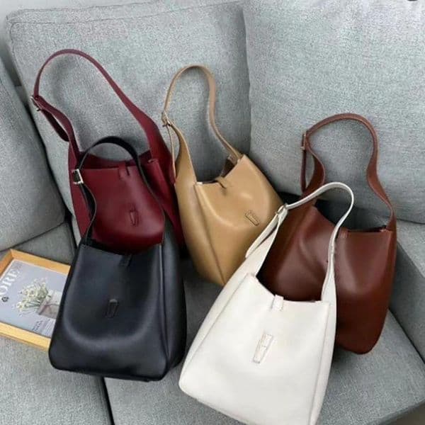 Shoulder Bags Designer Women's Bag Classic 2026 High Quality Outdoor Travel Soft Leather Underarm Bucket Wide Strap Comfortable Single