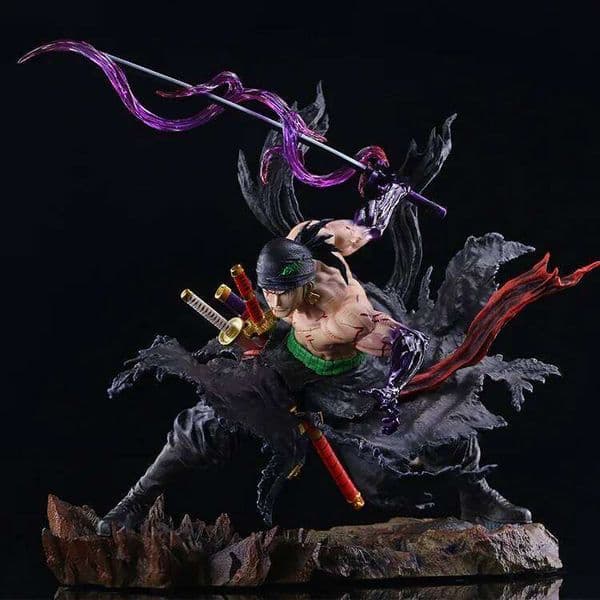 IU Break Series Pvc Zoro Figure Dual Head Sculpture Large 32cm Anime Model Gift for Boys Collection Z260129