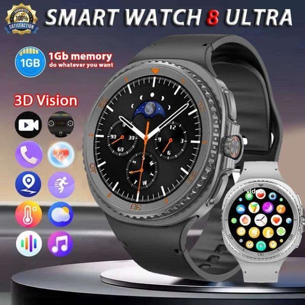 2025 New DT 8 Ultra Smart Watch Men 1GB Memory Video GPS NFC 47mm AMOLED Fitness Sports Tracker Health Smartwatches Women Z260129