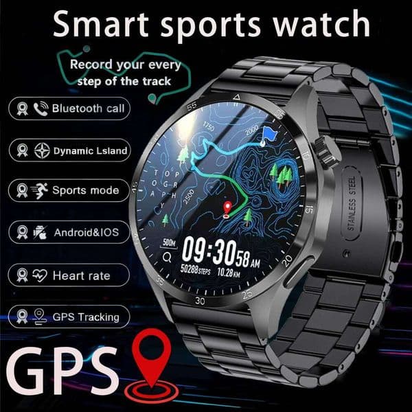 2025 New Outdoors Military GPS Sports Smart Watch Men Built-in Dual-Band GNSS Compass Altimeter 3ATM call Smartwatch Z260129