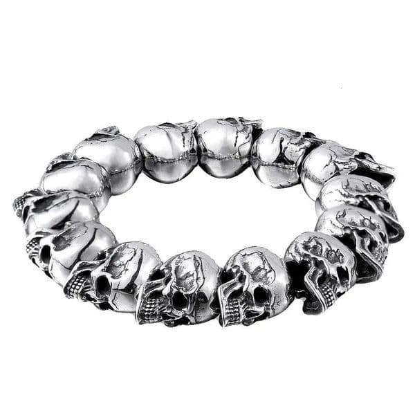 Domineering Mens Skull Bracelet Retro Punk Biker Bracelet Hip Hop Jewelry Cool Band Skeleton Bracelet Male Jewelry Party Gifts 260126