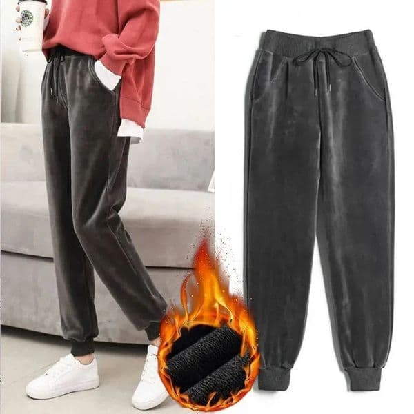 Pleuche Plus Velvet Thick Warm Elastic High Waist Lace Up Harem Womens Pants Korean Fashion Loose AnkleLength For Women 260120