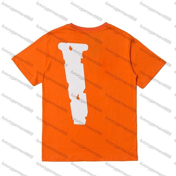 Mens Designer T Shirt Letter Print Tees Men Women Short Sleeve Shirt Hip Hop Style Black White Orange T-shirts American Top Sell Luxury Men Loose edition T Shirt