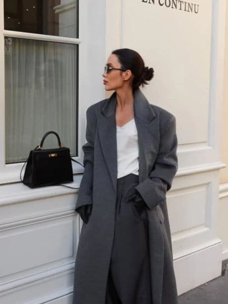 Office Womens Woolen Long Coat Turn-down Collar Long Sleeve Single Button Mid-length Outerwear 2025 Autumn Lady Overcoats 260122