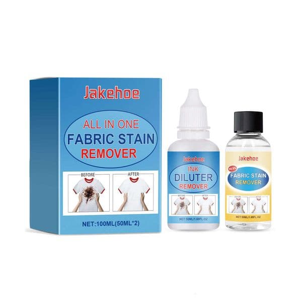 Jakehoe All-in-One Fabric Stain Remover Gentle Cleaning for Clothes Removes Oil Stains and Protects Colors S260130