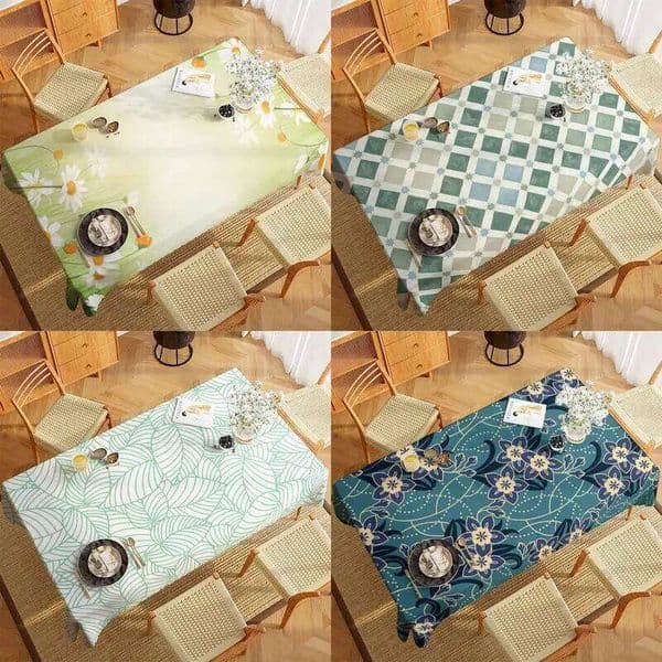 Daisy-Patterned Restaurant Kitchen Tablecloth Living Room Home Rectangular Party Decoration 26H0130