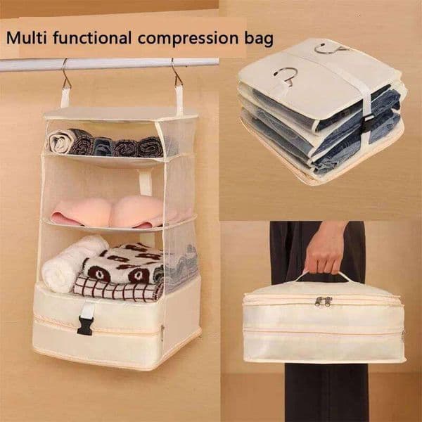 Travel Dormitory Wardrobe Hanging Multi Functional Artifact Clothing Underwear Socks Storage Compression Bag 26Li0130
