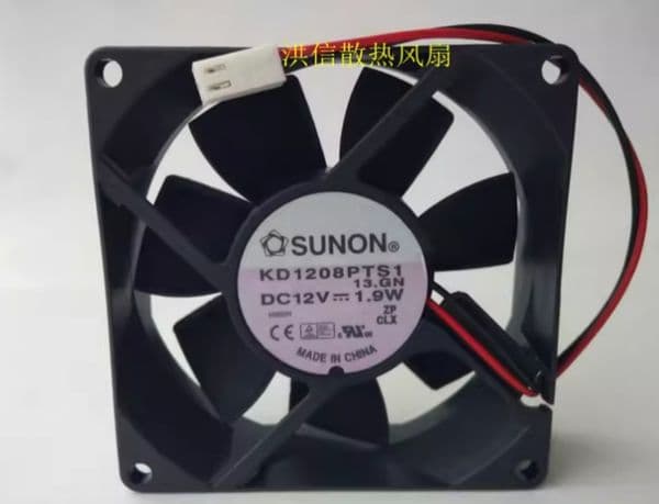 SUNON 8025 KD1208PTS1 DC12V 1.9W 8CM Two-Wire Silent Case Power Cooling Fan