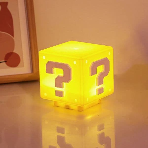 LED Question Mark Brick Night Light With Music USB Charging Desk Lamp Birthday Xmas Gifts 260128