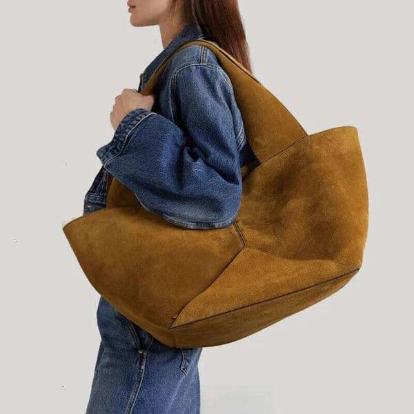 2025 Luxury Suede Bucket Women's Shoulder Large Capacity Handbag Fashion Casual Versatile Tote Bag For Women Z260130