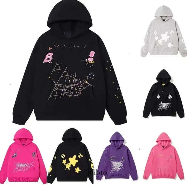 Spiders Hoodies Cobweb Sweater Harajuku Street Spyder Hooded Spider Tracksuit Sweatshirts Y2k Hip Hop Gothic Graphic Punk Coats Young Thug 931