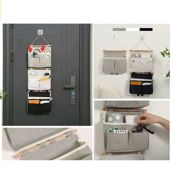 Caddy Bag, Over Door Hanging Storage Bags Wall Mount Hangable Organizer, Waterproof Linen Room File 26W0130