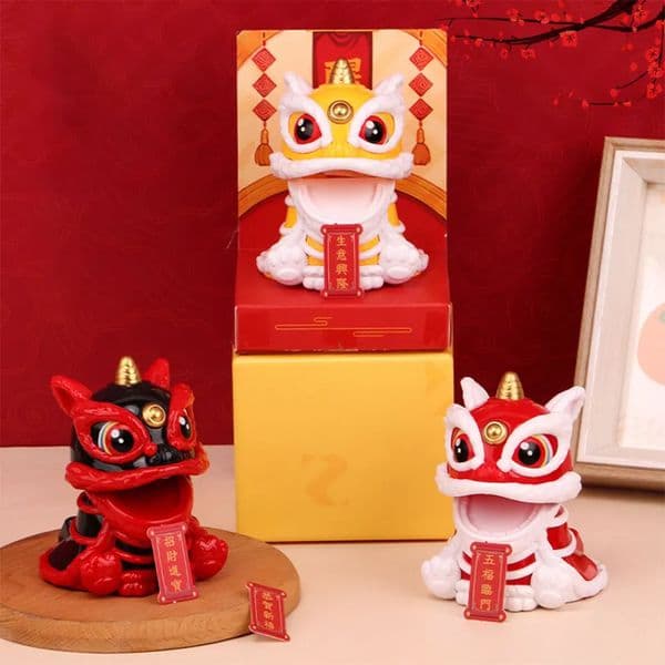 Lion Tabletop Decoration Chinese Style Lion Dance Figure Year Home Decoration Lion Ornament Lion Sculpture for Gift 260127