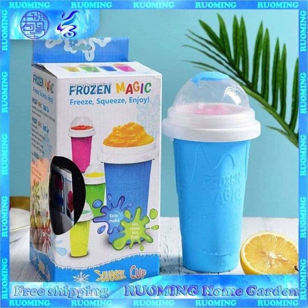 Homemade Ice Cream Maker Quick-Frozen Silicone Squeeze Cup DIY Milkshake Cups Bottle Smoothie Slush Makers