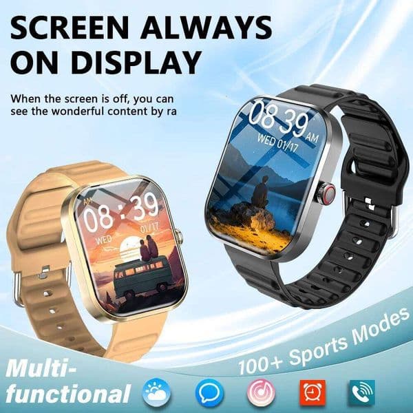 LAXASFIT Smart Sports Watch Music Player Calling Fitness Tracking Sleep Monitoring Men and Women 2026 New Year Gift Z260129