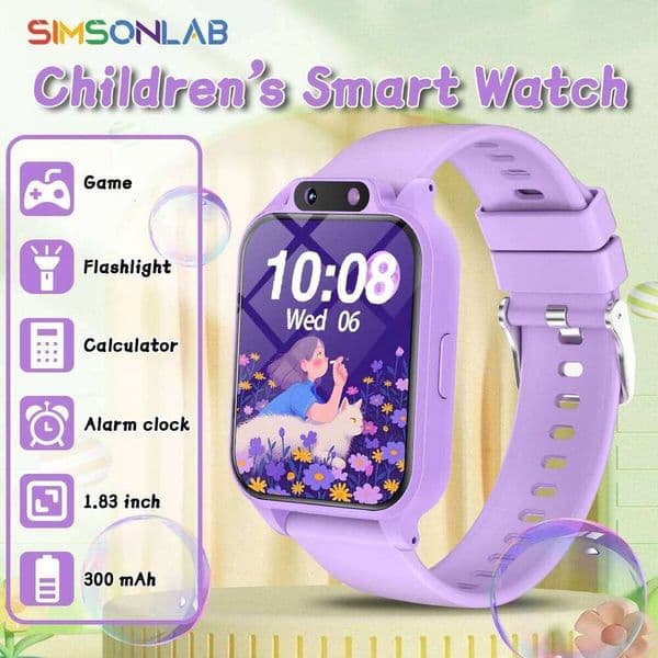 2026 New Kids Smartwatch HD Camera Flashlight 18 Kinds of Games Stopwatch Calculator Alarm Clock Christmas Gift Boys Girls Z260129