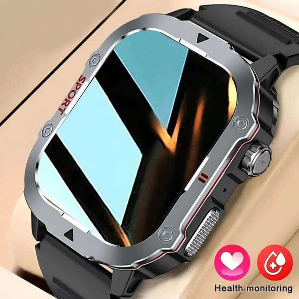 2024 New for Xiaomi Military Smart Watch Men Waterproof Outdoor Sports Fitness Tracker Health Monitor 2.19" BT Call Smartwatch Z260129