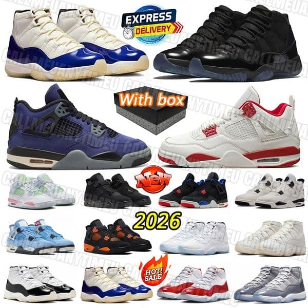 New Black Cat 4 11 Basketball shoes 4s 11s Mens Womens Sneakers Leather rubber Classic Gamma Blue White Cement Cool Grey Sierra Red Pearl Outdoors Sports Trainers