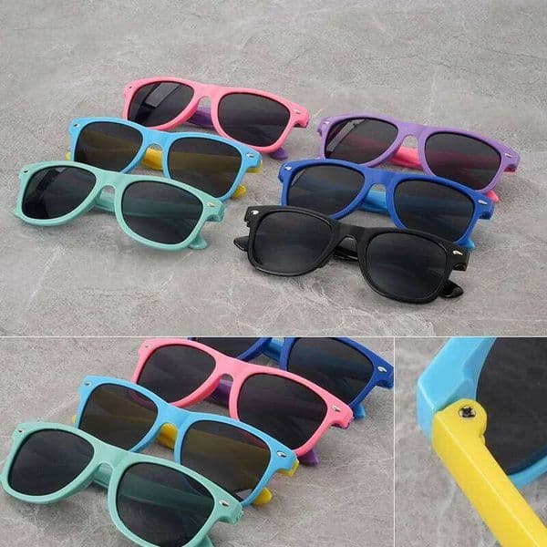 2024 Children's Color blocked Boys and Girls, UV resistant Sunglasses for Babies, Summer Sunshade Glasses H260130