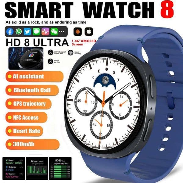 2025 New GPS Map Navigation For Men Women NFC Compass Sports Watch Call AMOLED HD Smart watch 8 Ultra Z260129
