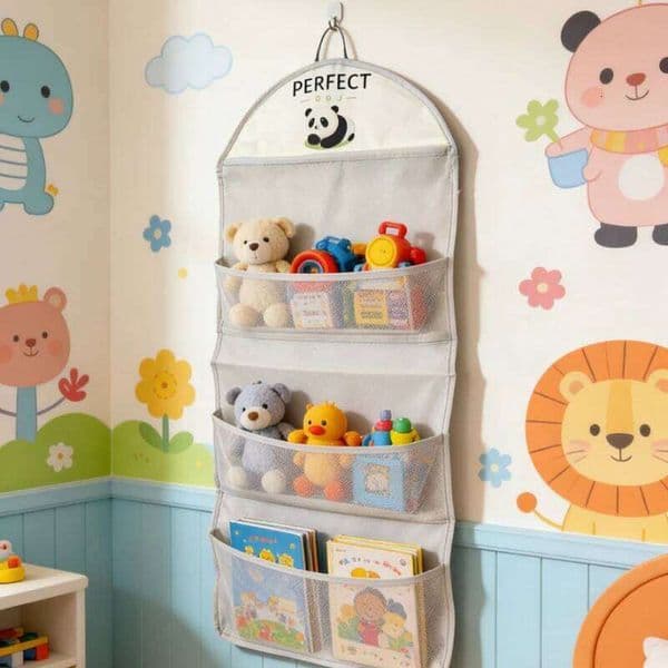 Three-layer hanging underwear, socks bras - transparent pocket wall-mounted organizer for dormitory and home 26W0130