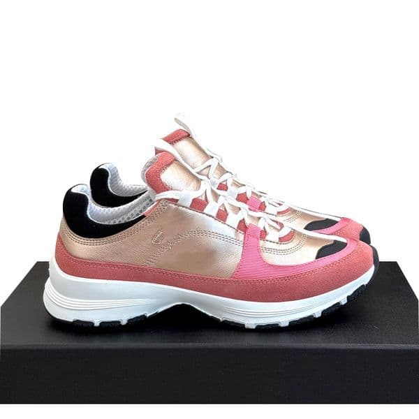 Women Sneakers Designer Lace Up Dress Shoes Outdoor Leisure Shoes Rubber Sole Sport Trainer Hiking Shoes Classic Gold Brown Peach Casual Shoes