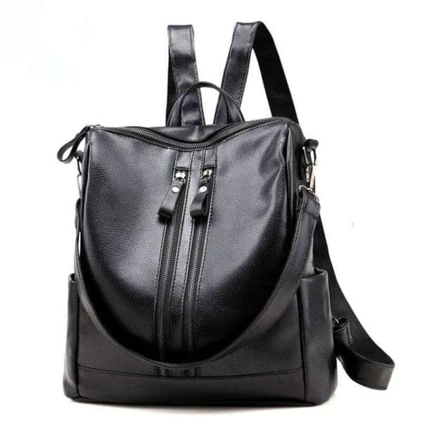 Korean Fashion PU Backpack Women's Casual Large Capacity Outdoor Travel Mommy and Durable Practical Shoulder Bag