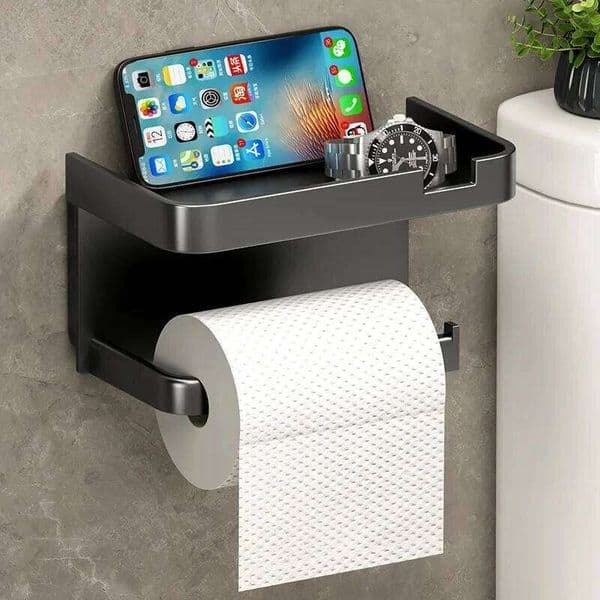 Plastic Toilet Holder Rack Towel Placement Seasoning bottles Bathroom Wall Roll of Paper Phone Storage 26W0131