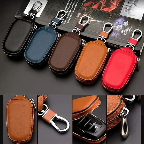 1pc Retro Fashion Business Multi-Functional Key Protection Case Mens Casual Portable Key Organizer With Large Capacity Zipper 260130BJ