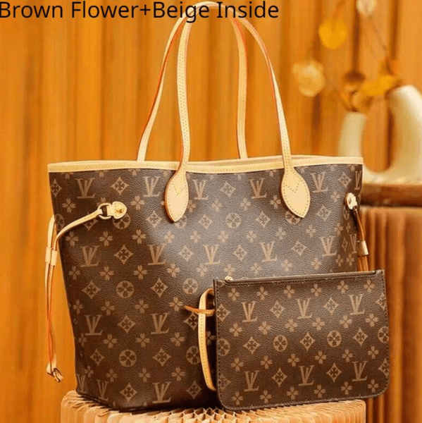 2025 2pcs High qualitys Women bags Luxurys Handbags Ladies Designer Composite Bags Lady Clutch Bag Shoulder Tote Female Purse Wallet Handbag MM size 10A