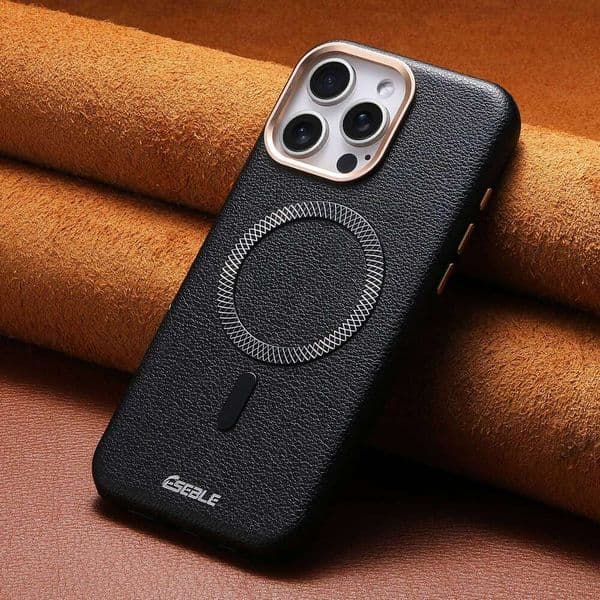 Eseble Magnetic Absorption Phone Case for iPhone 17/16/15/14/13 pro Max plus Lightweight TPU Full Coverage Anti-Fall H260131