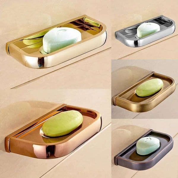 Wall Mounted Dish Holder Solid Brass Soap Dispenser Copper Chrome/Gold/Rose Golden/Antique/ Black Bathroom Accessories 26H0131