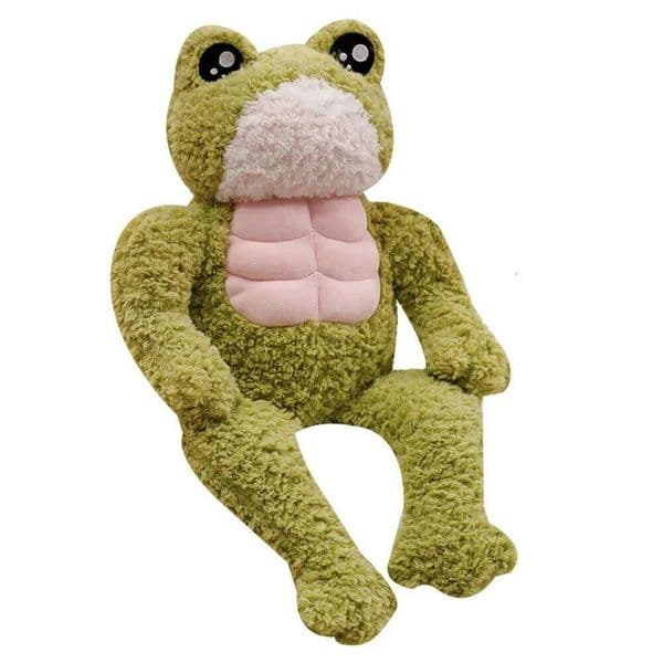 35cm Creative Strong Plush Toy Stuffed Animal Kawaii Soft Muscle Frog Doll Cute Plushies Christmas Gift for Child Kids Z260131