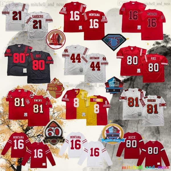 Custom S-6XL Throwback 1950 Football 82 John Taylor Jersey 21 Frank Gore 7 Colin Kaepernick 55 Dee Ford 85 George Kittle 99 Javon Kinlaw Nick Bosa Classic Retro Jerseys