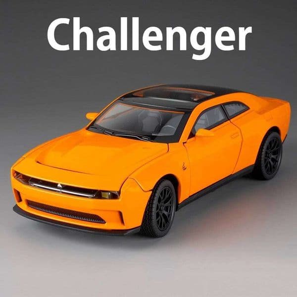1:32 Challenger Hellcat Miniature Model Diecast Alloy Car Toys Doors Opened Sound Light Pull Back Vehices Boy Christmas Presents Y260130