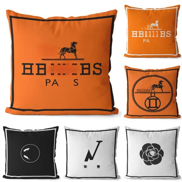 2026 Designer Pillowcase Light Luxury Square Fashion Living Room Sofa Short Plush Pillow Case Without Inner Free Shipping