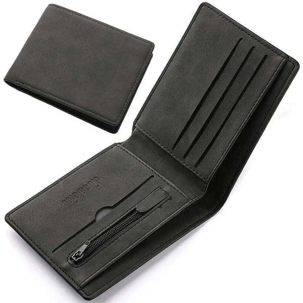 Fashion PU Leather Men Wallet Large-capacity Multi-card Slot Card Folding Money Bag Lightweight Skin Short Purse H260131