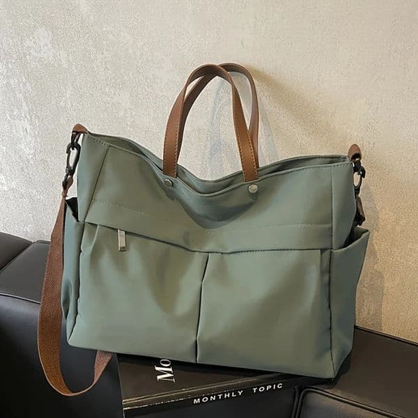 26ss Nylon Women Tote Bag Shoulder Bag Featuring Two Pockets Large Capacity Commuting Handbag
