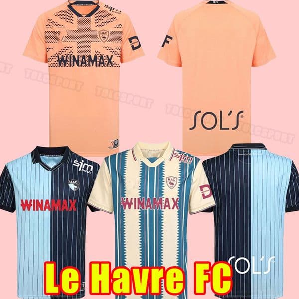 2025 2026 Le Havre Soccer Jerseys Vintage Football Shirt Kit Home Away camiseta futbol 25 26