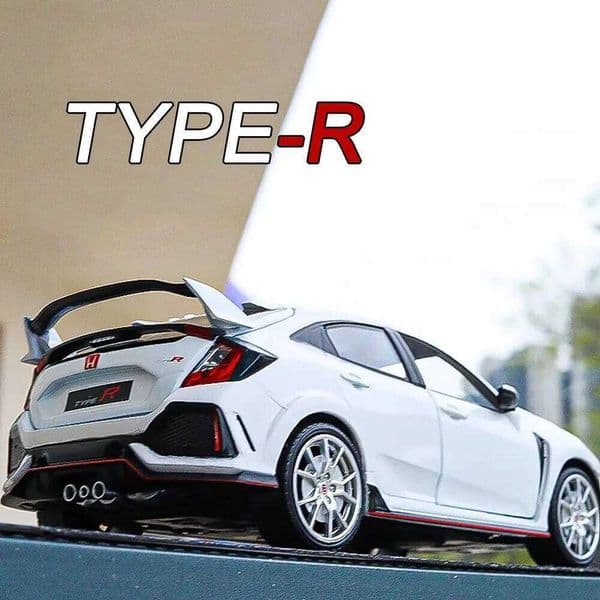1/32 Alloy Diecast Honda Civic TYPE-R Sport Car Model Toy with Light Music Wheel Pull Back Vehicle Toys Gifts for Boy Collection Y260130