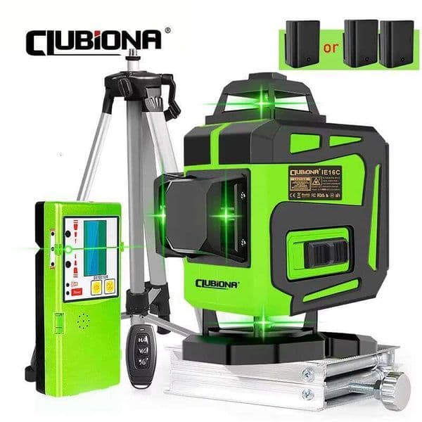 Clubiona 16/12 Lines line Self-leveling 360 Horizontal And Vertical Super Powerful green Beam Laser Level 26H0131