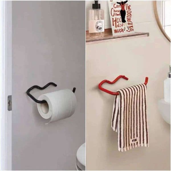 Red Black Wall Mount Toilet Paper Holder Waterproof Tissue Rack for Bathroom Kitchen Washroom Accessory 26W0131