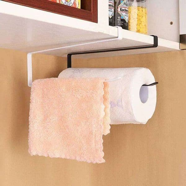 Hanging Kitchen Paper Towel Roll Paper, Plastic Wrap, Rag Rack, For Kitchen, Cabinets, Bathroom Organizer Rack 26W0131