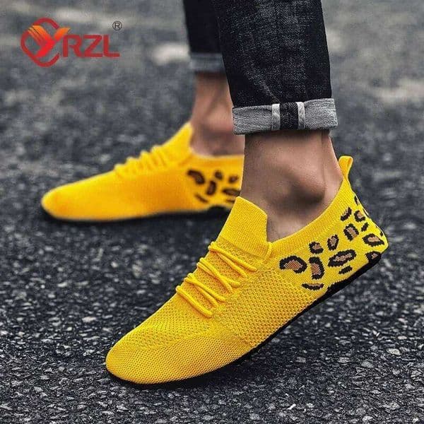 YRZL Soft Driving Moccasins High Quality Flats Male Walking Breathable Mesh Casual Loafers Mens Shoes