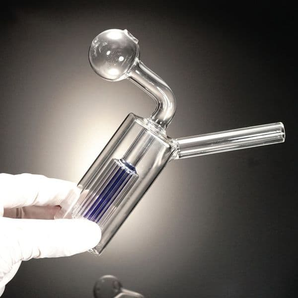 2Pcs Mix Color Glass Oil Burner Straight Hand Pipe Bubblers Pipes Bowl with Two Stand Smoking Water Accessories