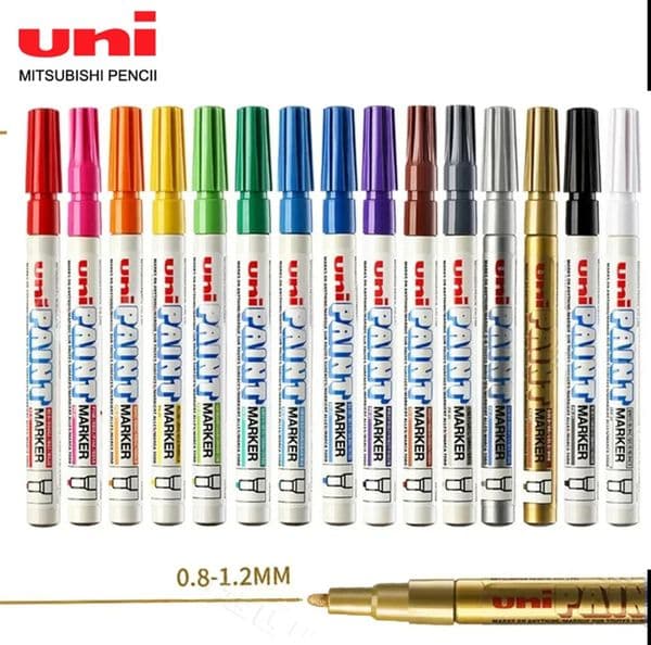 1pcs Japan UNI Paint Marker PX-21 Color Oil-based Permanent 08-12mm Tire Touch Up Painting Waterproof Graffiti Art Supplies 260227