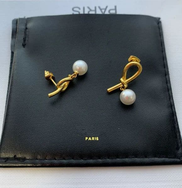 Fashion Pearl Hoop Earring Designer Dangle Earrings 18K Gold Plated Knotting Stud Lovers Gift Eardrop aretes orecchini for Women Wedding Party Jewelry