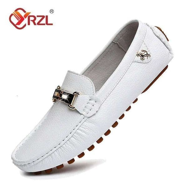 YRZL Men's Loafers Dress Office PU Leather Casual Lightweight Breathable Comfortable Slip on Driving Shoes Men