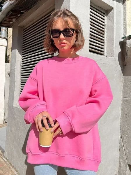 Wolfeel Oversized Hoodies Sweatshirts for Women Autumn Winter Thick Warm Fleece Sweatshirt Girls Streetwear Loose Pullovers 260228