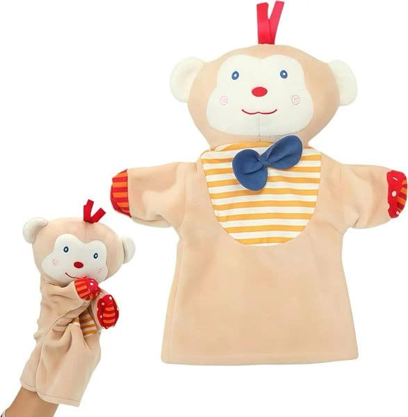 Soft Monkey Hand Puppets for Kids and Adults Animal Role Play Toys Easter Basket Stuffers and Party Favors 260228BJ